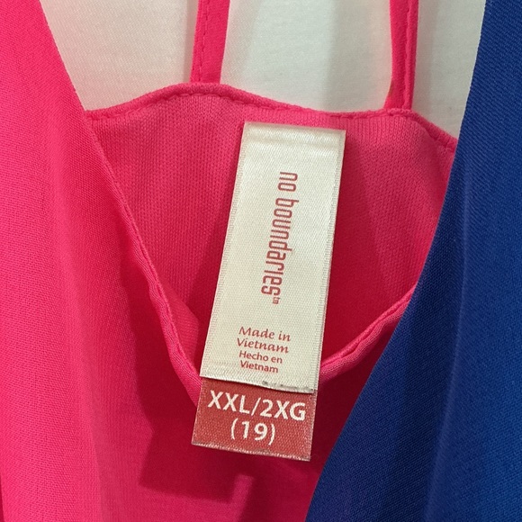 (2) No Boundaries Hot Pink & Blue Sleeveless Maxi Dresses - Picture 7 of 7